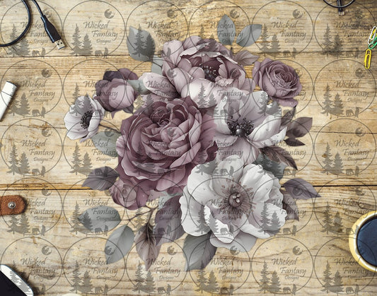 UVDTF Blush and Smoky Lavender Bouquet