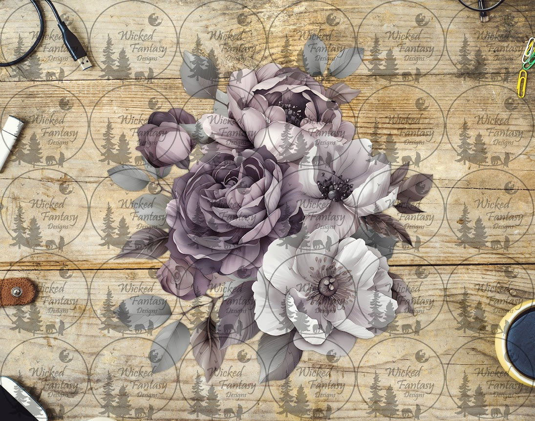 UVDTF Smoky Lavender Floral