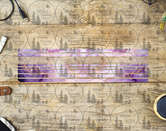 UVDTF Purple Marble 12"long  Narrow Striping Element