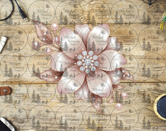 UVDTF Pearls and Rhinestone Flower