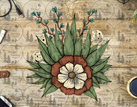 UVDTF Ivory and Rust Western Floral