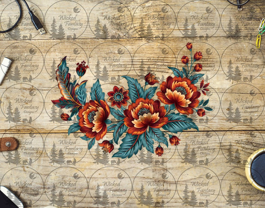 UVDTF Ember Rust Floral Bouquet