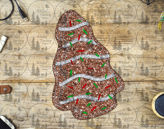 UVDTF Faux Sequin Chocolate Tree with Stitching