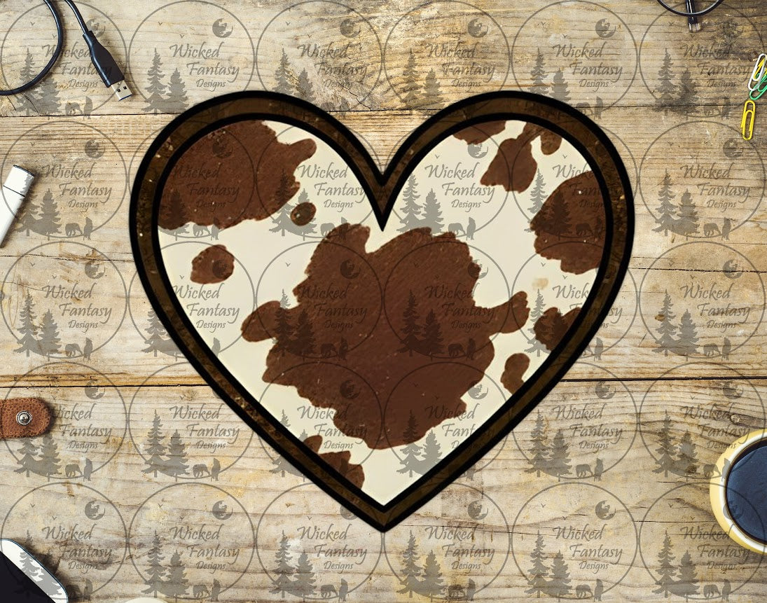 UVDTF Cowprint Heart