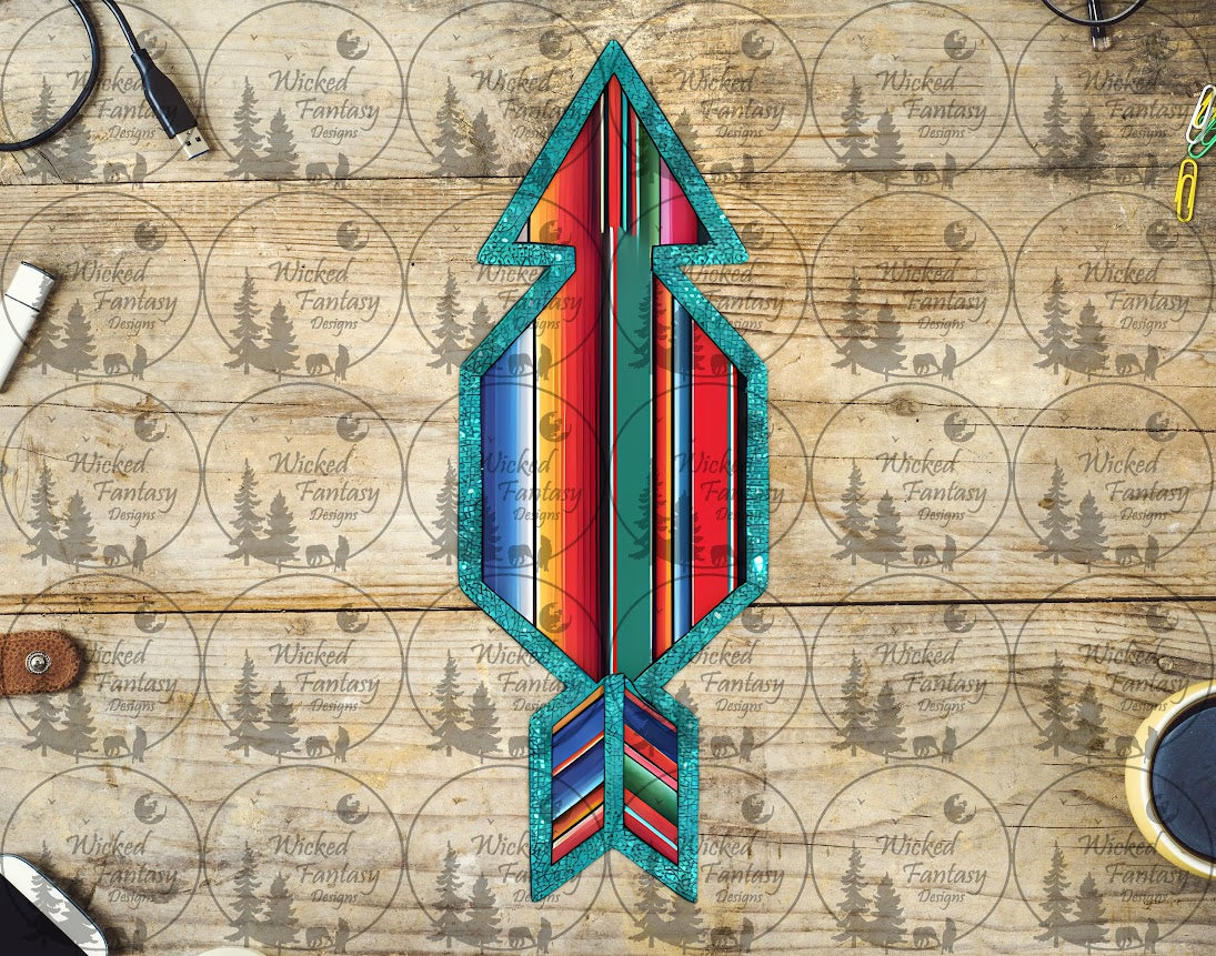 UVDTF Serape Arrow Vertical Element