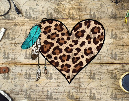 UVDTF Leopard Print Heart