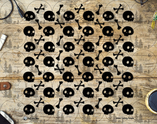 UVDTF Skulls and Crossbones 20oz 30oz 10"x10"
