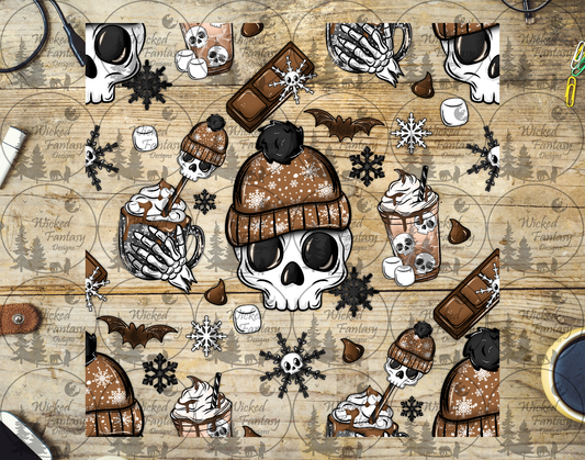 UVDTF Skeleton Hot Cocoa and Beanies 20oz 30oz 10"x10"