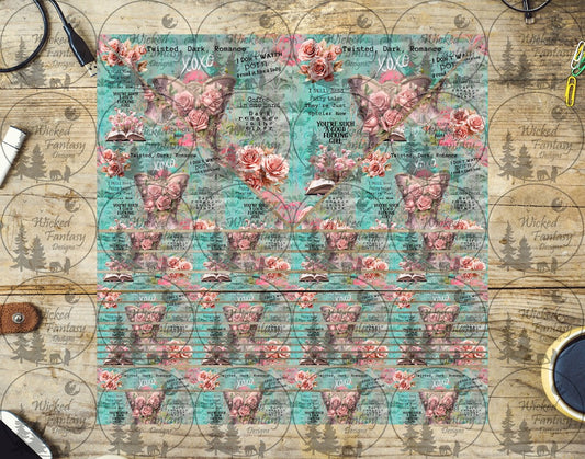 UVDTF Pastel Dark Romance Triangles and Striping 20oz 30oz 10"x10" Element