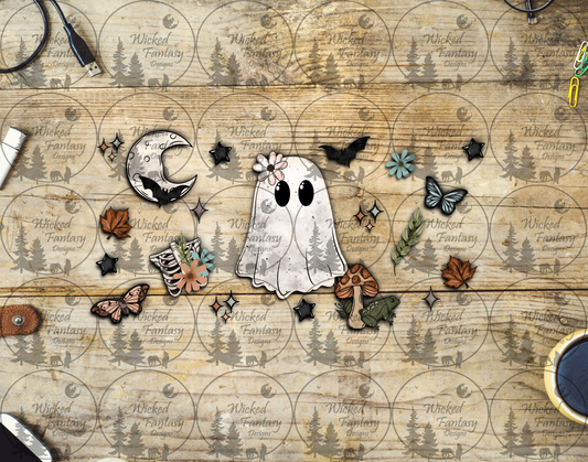 UVDTF Cute Ghost with Frog 16oz 40oz