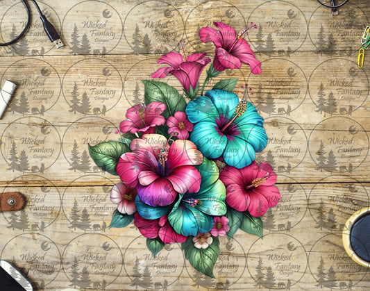 UVDTF Hibiscus Garden Florals