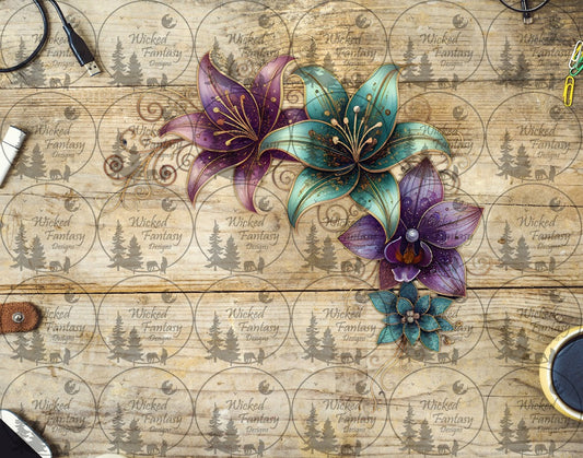 UVDTF Ornate Lily Spray