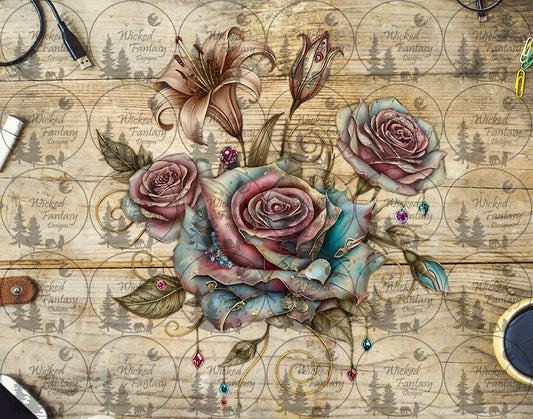 UVDTF Patina Jewel Florals