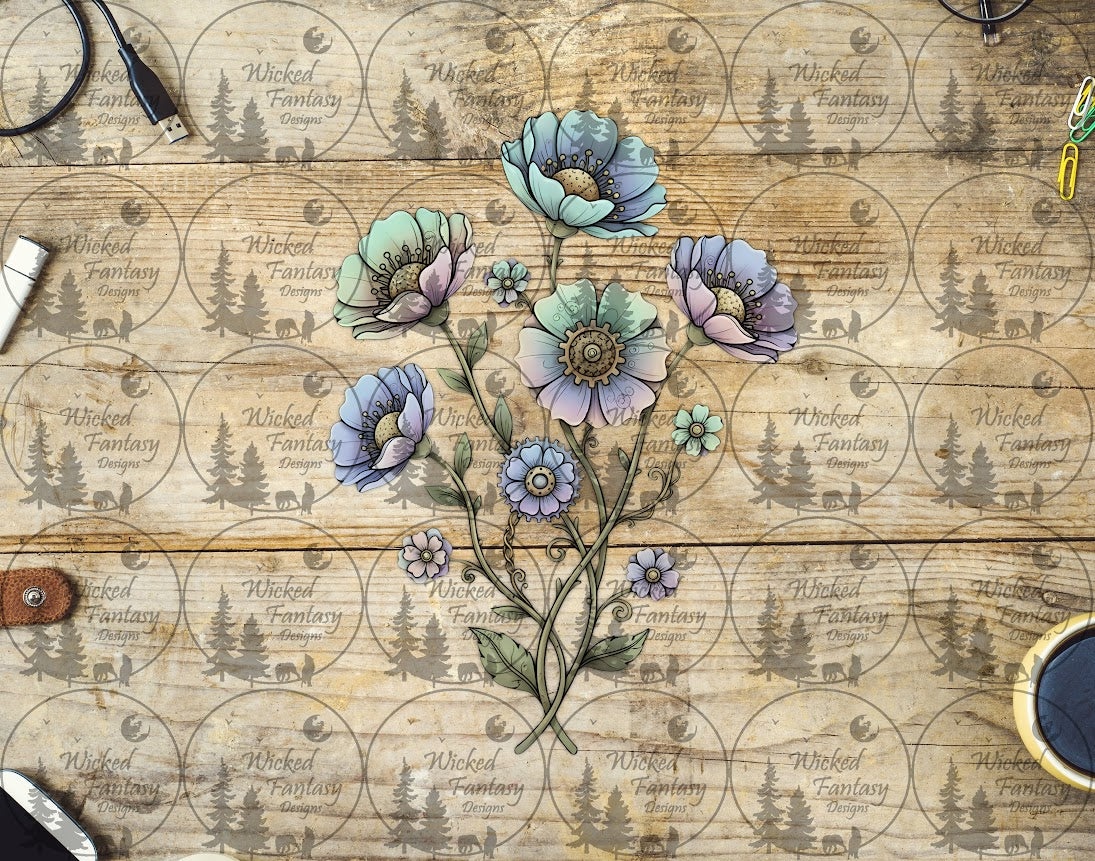 UVDTF Clockwork Wildflowers