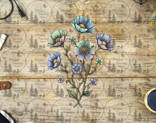 UVDTF Clockwork Wildflowers