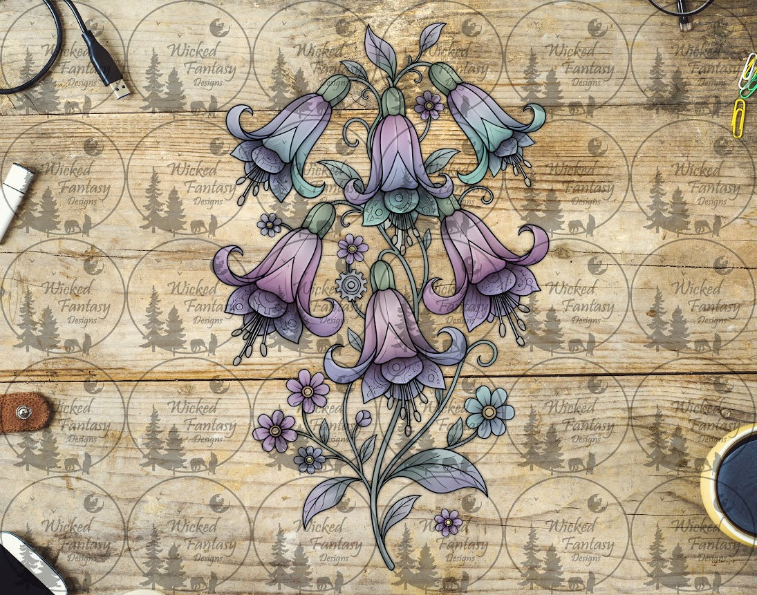 UVDTF Steampunk Bellflower Bloom