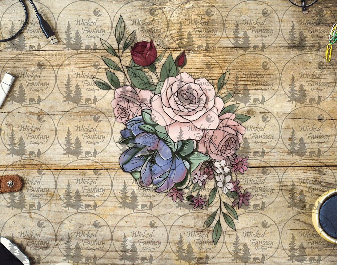 UVDTF Desert Rose Bouquet