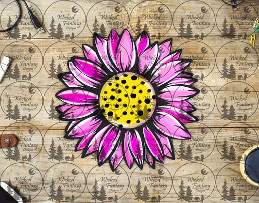 UVDTF Pink Sunflower