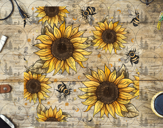 UVDTF Sunflowers and Bees 20oz 30oz 10"x10"