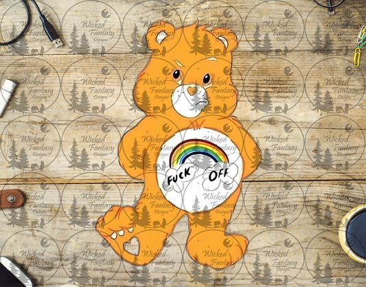 UVDTF F*ck Off Orange Swear Bear