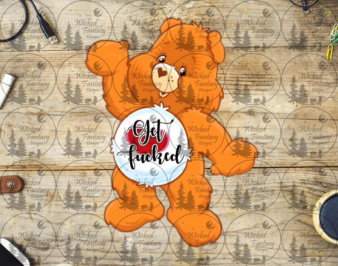 UVDTF Get F*cked Orange Swear Bear