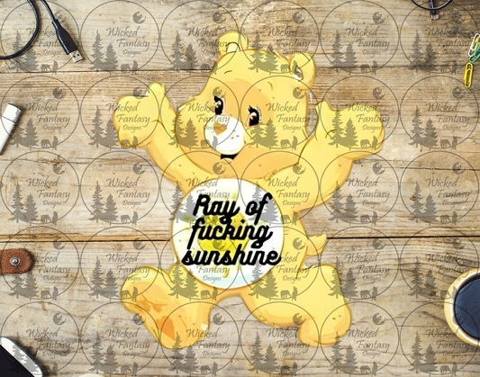 UVDTF Ray of F*cking Sunshine Yellow Swear Bear
