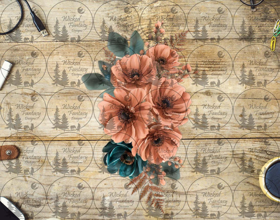 UVDTF Ember and Teal Bouquet