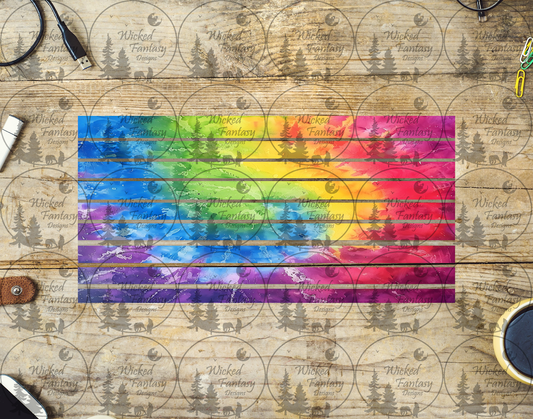 UVDTF Tie Dye Striping 6x12" element