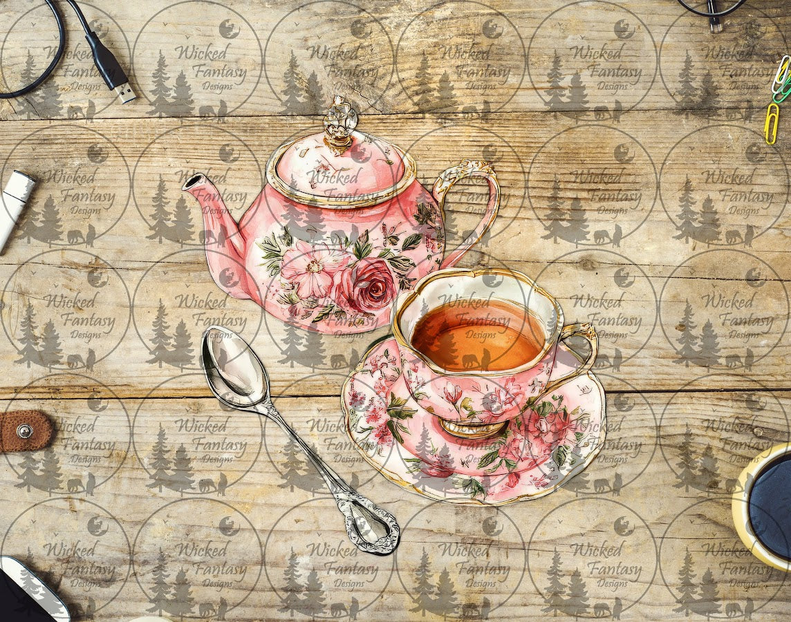UVDTF Dusty Rose Tea Set