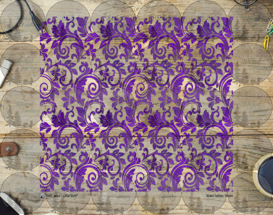 UVDTF Violet Textured Tooled Leather 20oz 30oz 10"x10"