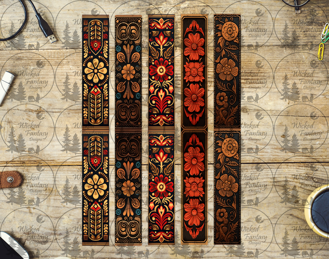 UVDTF Western Floral Striping 9x12.75"