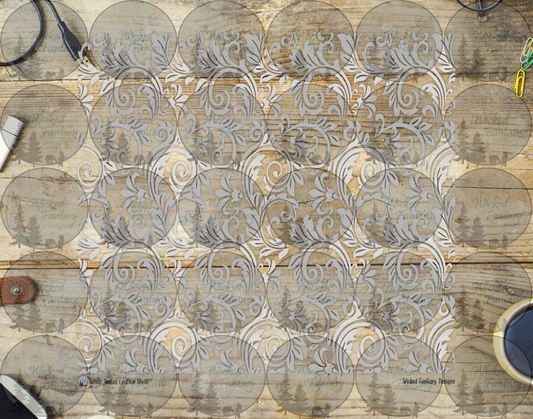 UVDTF White Textured Tooled Leather 20oz 30oz 10"x10"