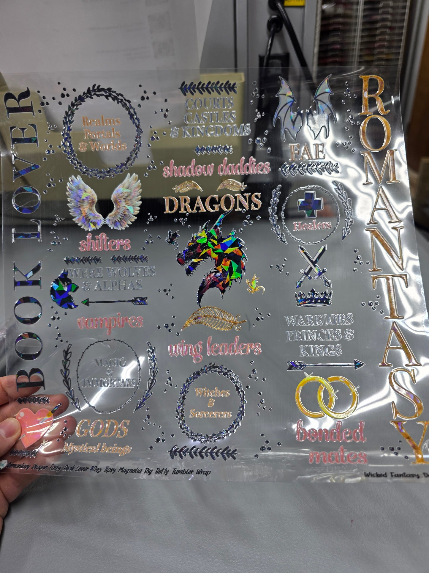 UVDTF Shattered Holographic Romantasy Reader 11"x11"
