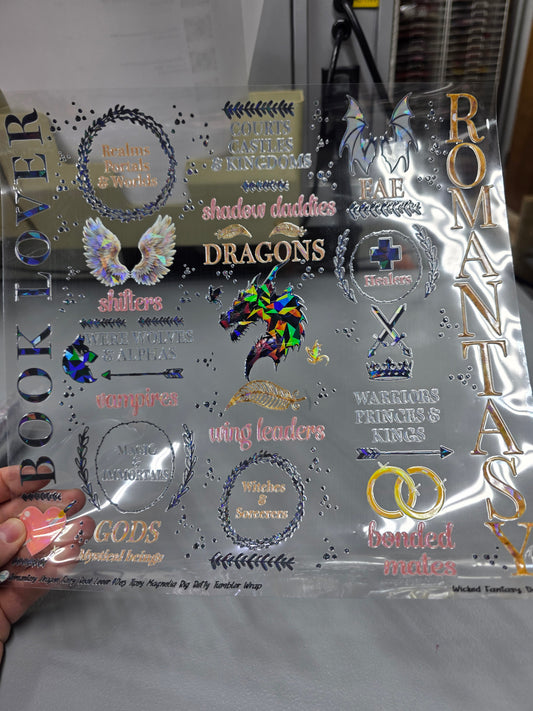UVDTF Shattered Holographic Romantasy Reader 11"x11"