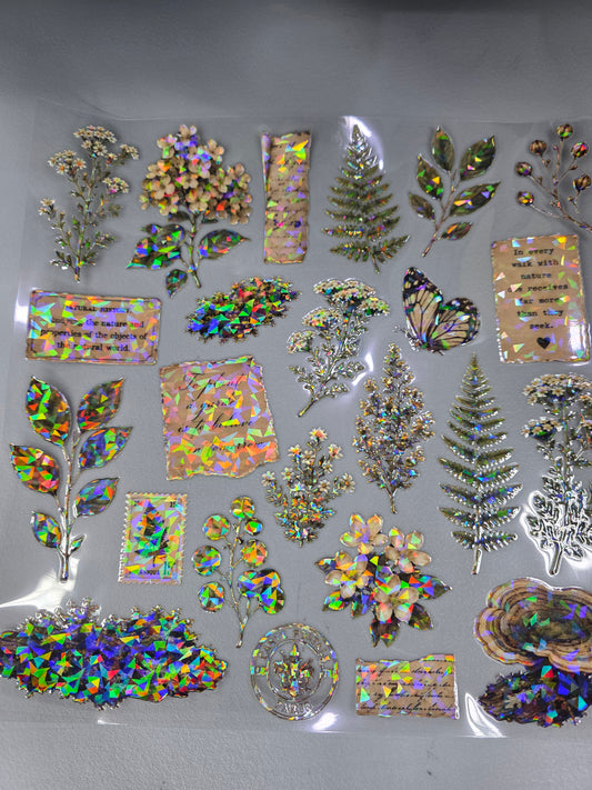 UVDTF Shattered Holographic Nature Walk 11"x11"