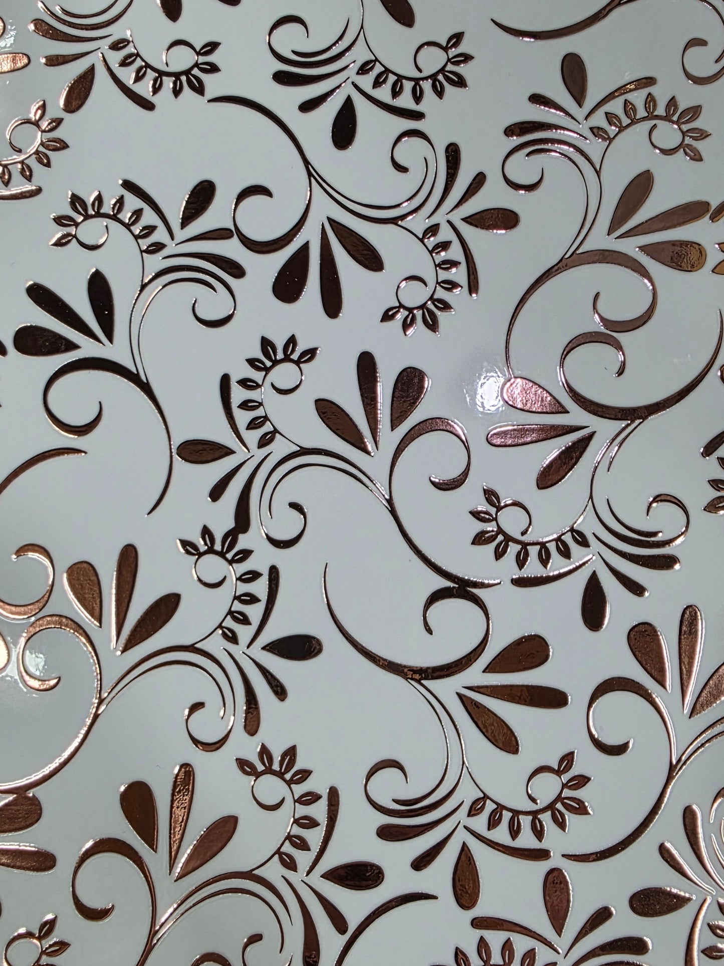 UVDTF Rose Gold Metallic Modern Filagree  11"x11"