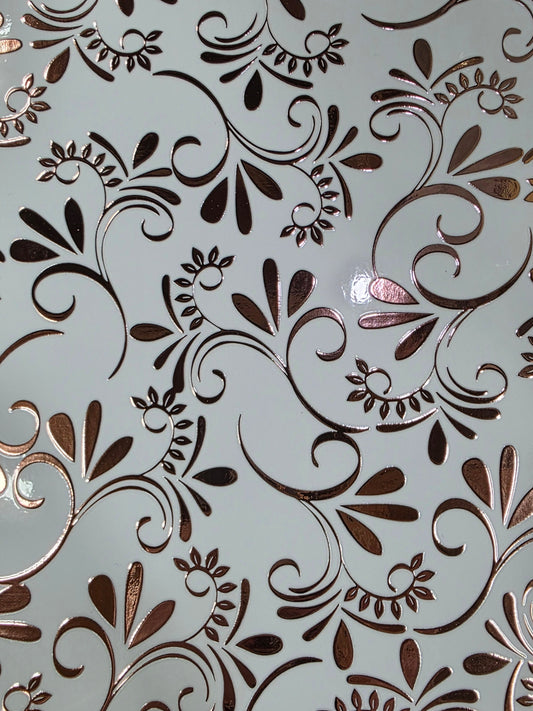 UVDTF Rose Gold Metallic Modern Filagree  11"x11"