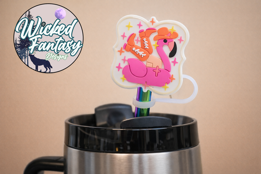 Poolside Rodeo Silicone Straw Topper