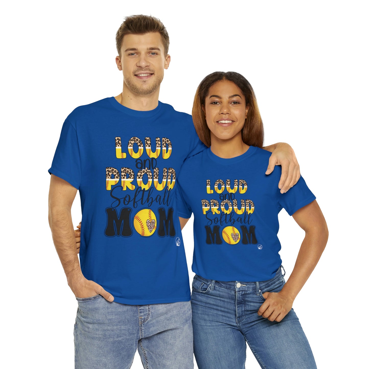 Loud and Proud Softball Mom Unisex Heavy Cotton Tee