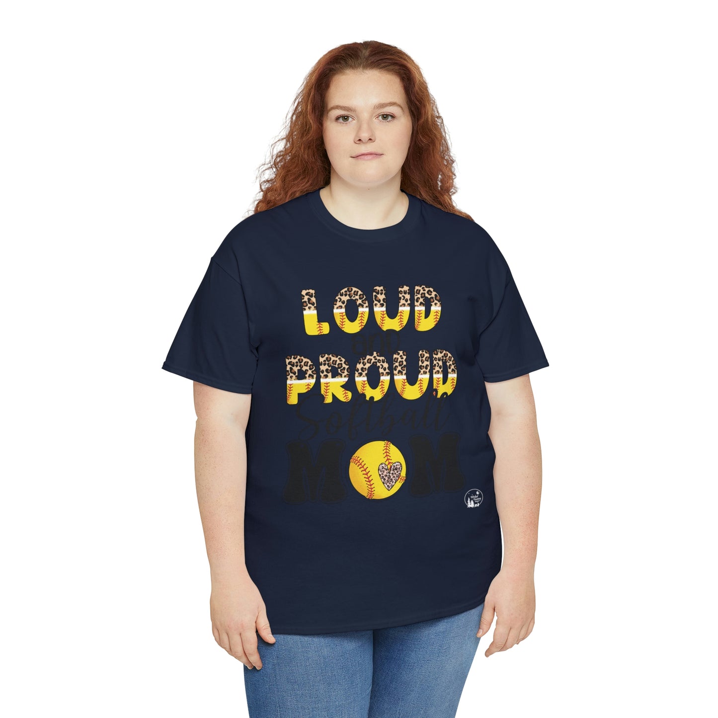 Loud and Proud Softball Mom Unisex Heavy Cotton Tee