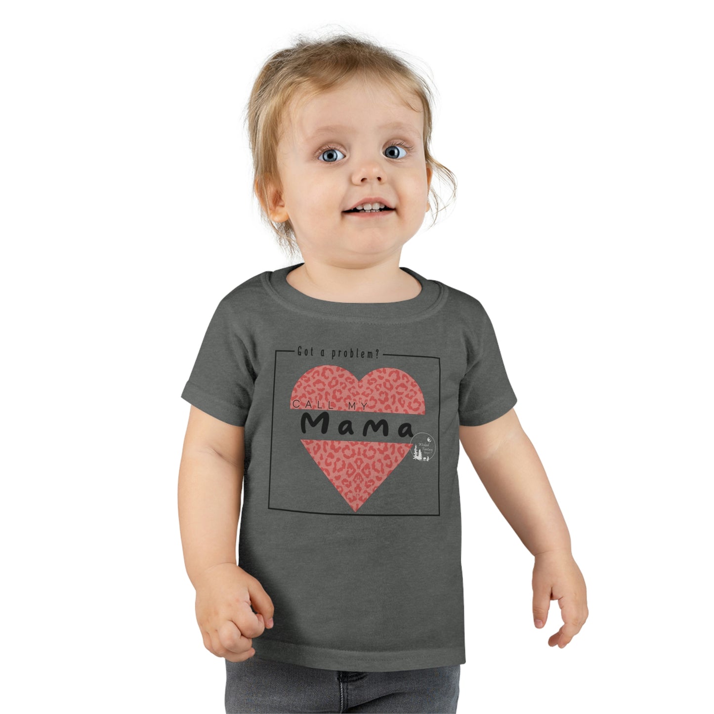 Got a Problem Call My Momma Leopard Print Heart Toddler T-shirt