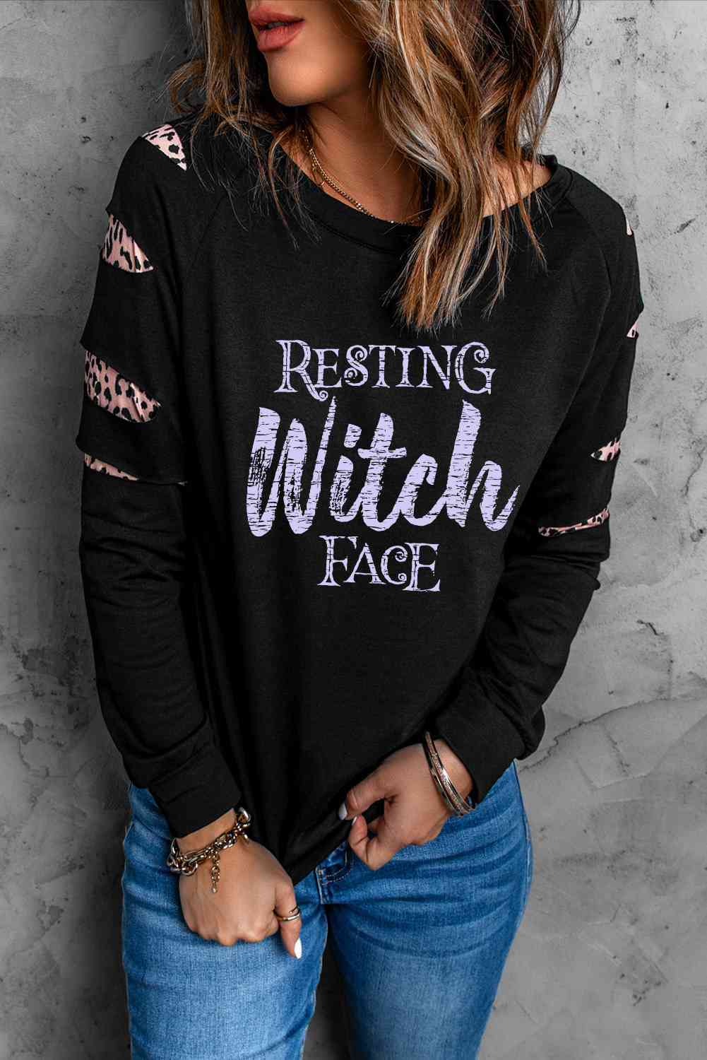 RESTING WITCH FACE Graphic Sweatshirt