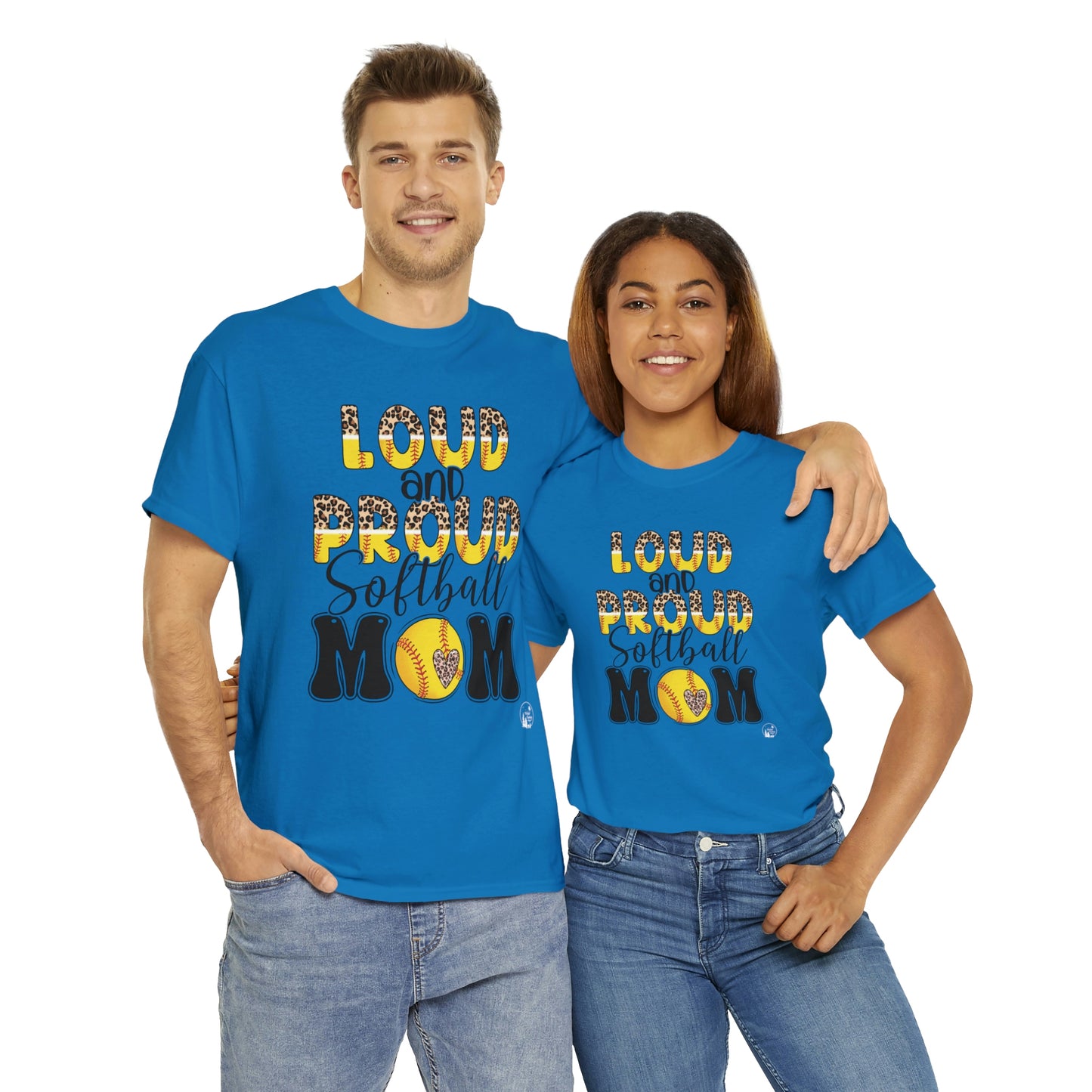 Loud and Proud Softball Mom Unisex Heavy Cotton Tee