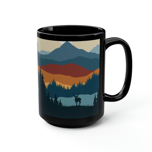 Mountain Valley Sunset mug 15oz