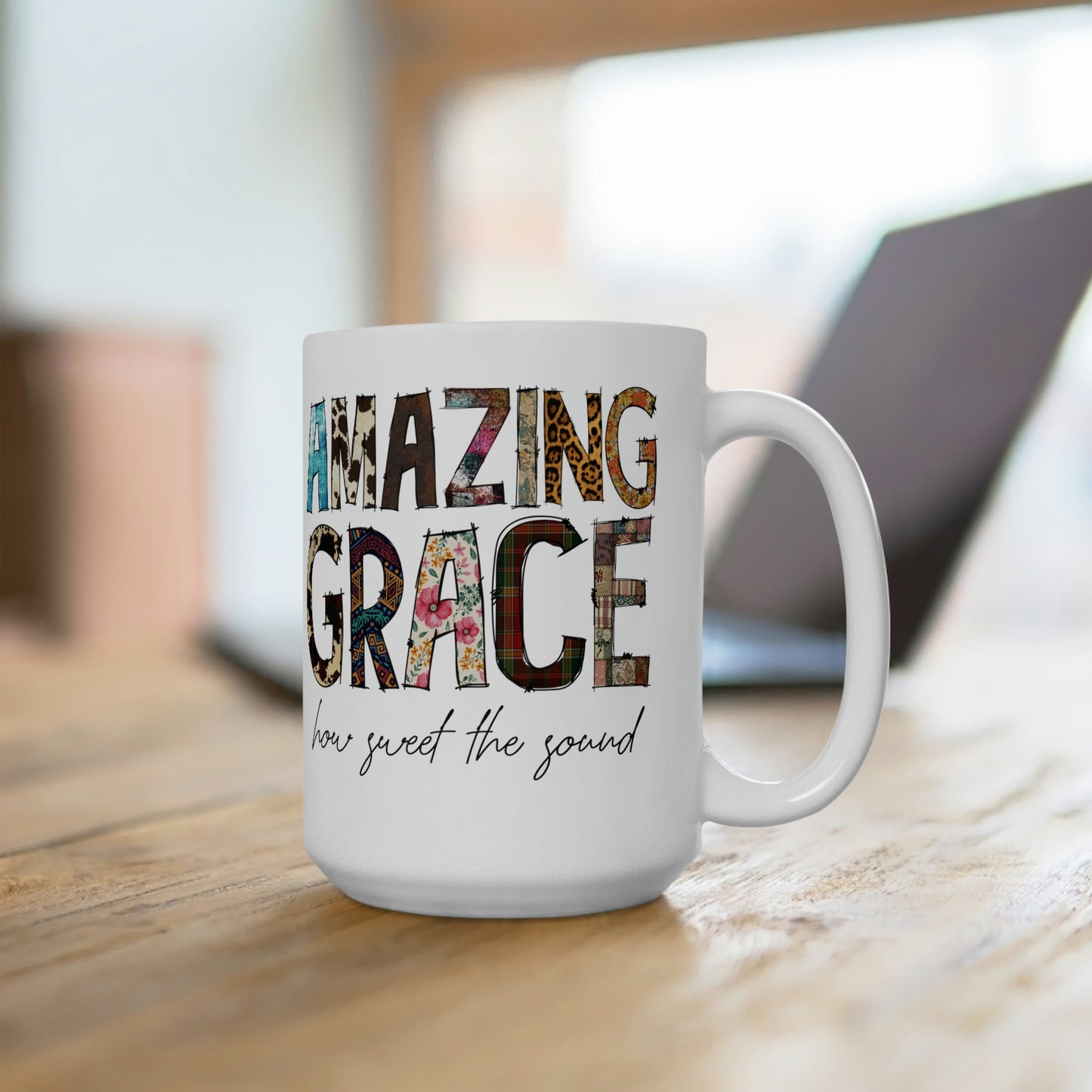 Amazing Grace western boho rustic Ceramic Mug 15oz