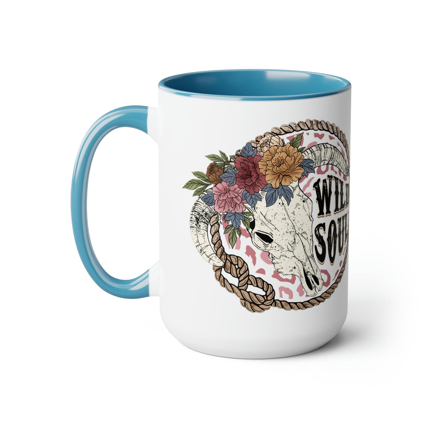 Western Boho Wild Soul Wild Side Two-Tone Coffee Mug 15oz