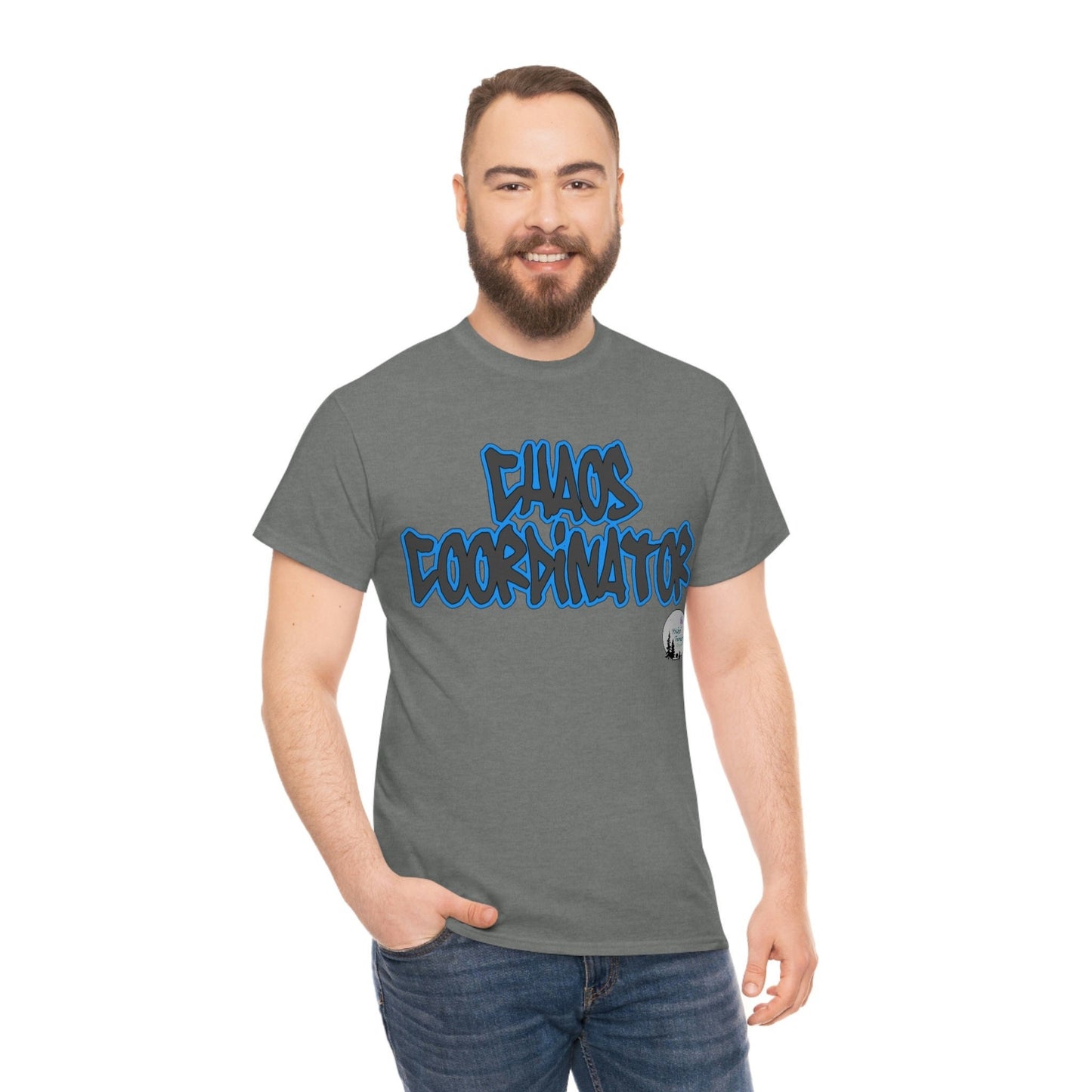 Chaos Coordinator Blue Sarcastic Funny Heavy Cotton Tee