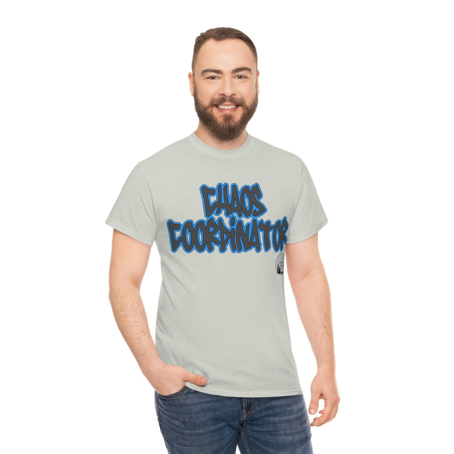 Chaos Coordinator Blue Sarcastic Funny Heavy Cotton Tee