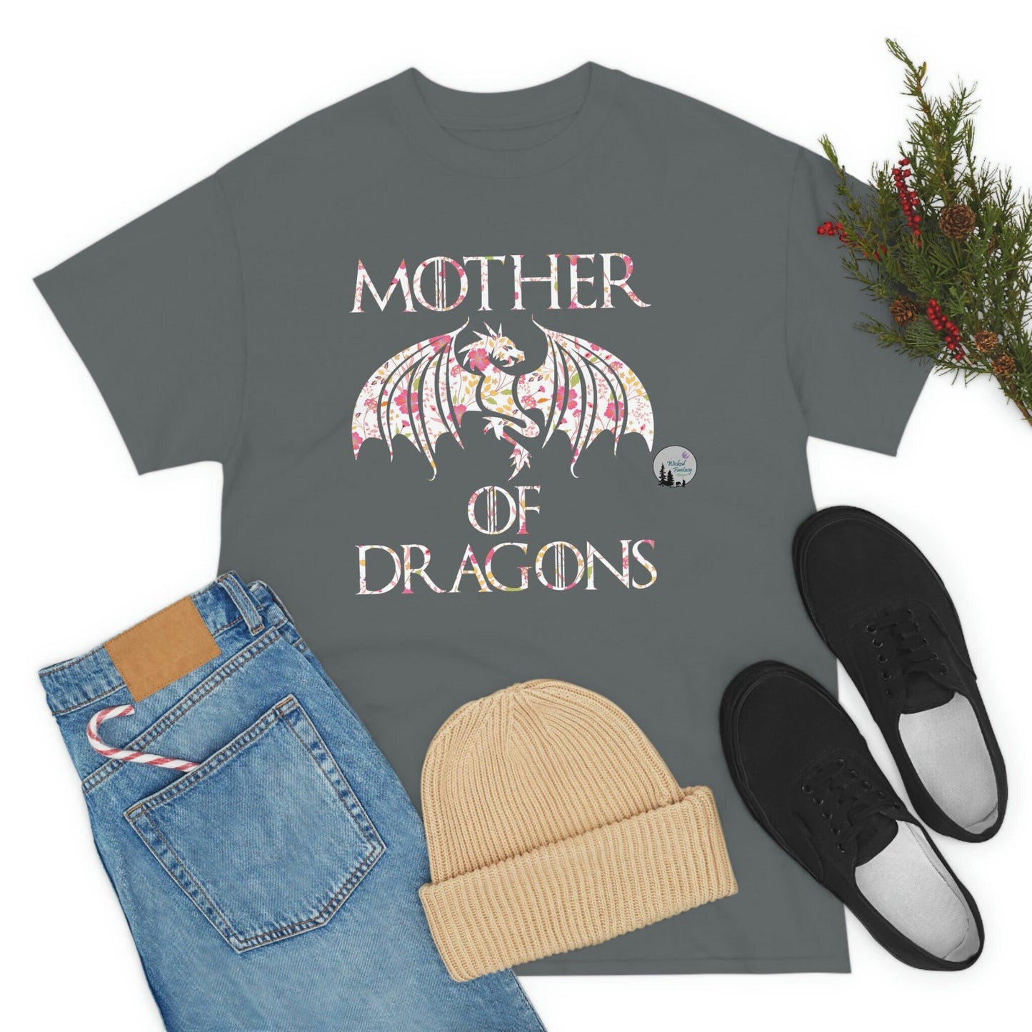 Mother of Dragons Cute Funny Heavy Cotton Tee