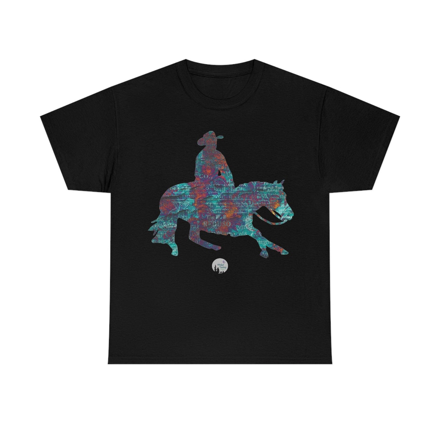 Cutting Horse Western Rustic Edgy Cute Heavy Cotton Tee